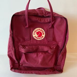 Fjallraven Kanken Classic 15” Backpack - Red Purple Color